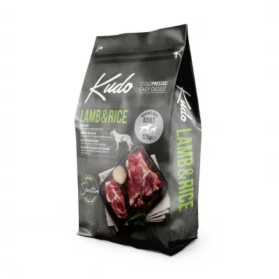 LAMB & RICE ADULT 12 kg KUDO - Pour chien de moyennes et grandes races