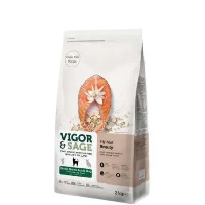 Vigor&Sage LILY ROOT BEAUTY - Nourriture chien adulte mini race 2 Kg