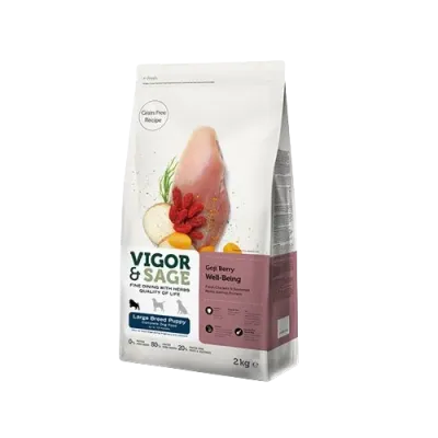 Vigor & Sage Goji Berry  WELL-BEING - Nourriture pour Chiots de Grande Race - 2kg