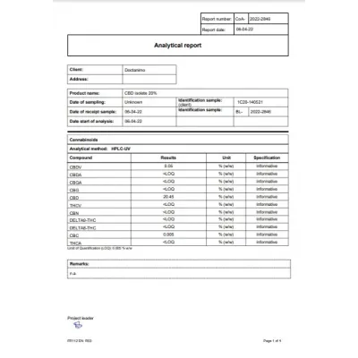 Huile CBD BIO concentrée à 20 %