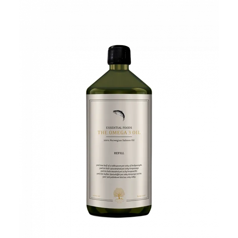 Huile de saumon chien HUILE DE SAUMON OMEGA 3 ESSENTIAL 1L